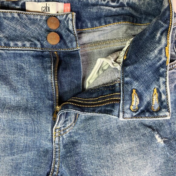 Cabi Size 6 Cinch Skinny Jeans Distressed 4153 - Picture 3 of 9